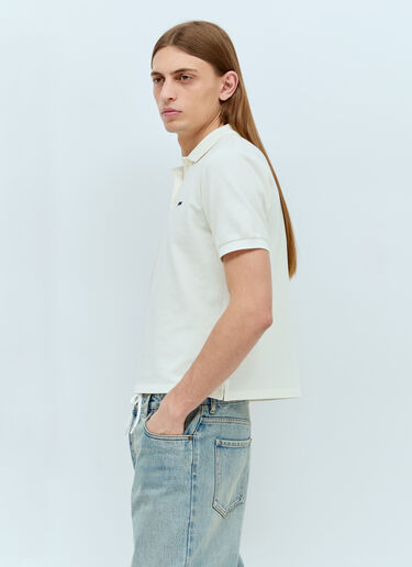 Miu Miu Logo Embroidery Polo Shirt White miu0156005