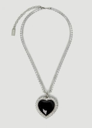 Vetements Crystal Heart Necklace Black vet0154022