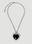 Vetements Crystal Heart Necklace Black vet0154022