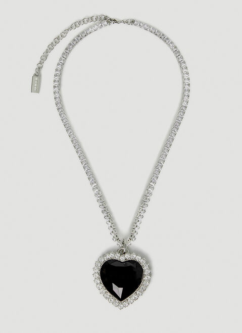 Ambush Crystal Heart Necklace Silver amb0149025