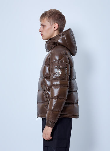 LN-CC® - Moncler: Maya Hooded Short Down Jacket - Brown Moncler Maya Hooded Short Down Jacket Brown mon0166040