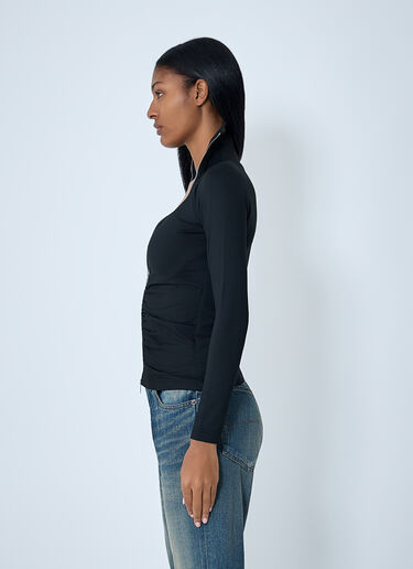 Balenciaga Bra Cup Zip-Up Jacket Black bal0262005