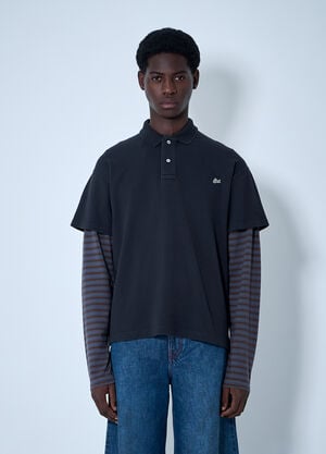 ERL Double Sleeve Polo Shirt Black erl0160013