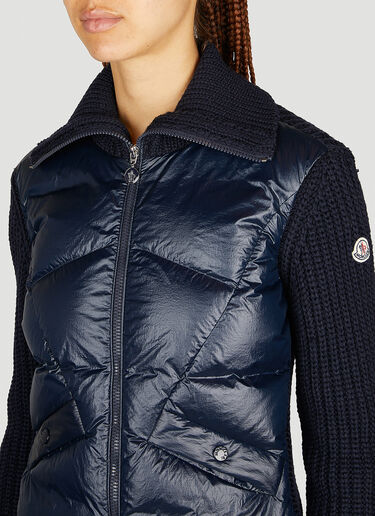 Moncler Padded Wool Cardigan Navy mon0253038