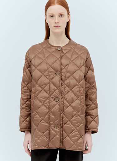 Max Mara Water-Resistant Canvas Jacket Brown max0255055