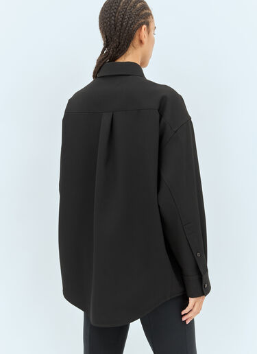Bottega Veneta 羊毛斜纹布衬衫 黑色 bov0258002