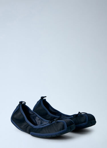 LN-CC® - Balenciaga: Elasticated Ballet Flats - Navy Balenciaga Elasticated Ballet Flats Navy bal0265040