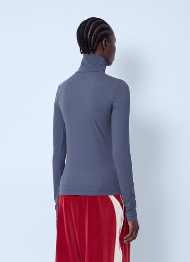 LN-CC® - Lacoste: Runway High Neck Printed Stretch T-shirt - Grey Lacoste Runway High Neck Printed Stretch T-shirt Grey lac0266003