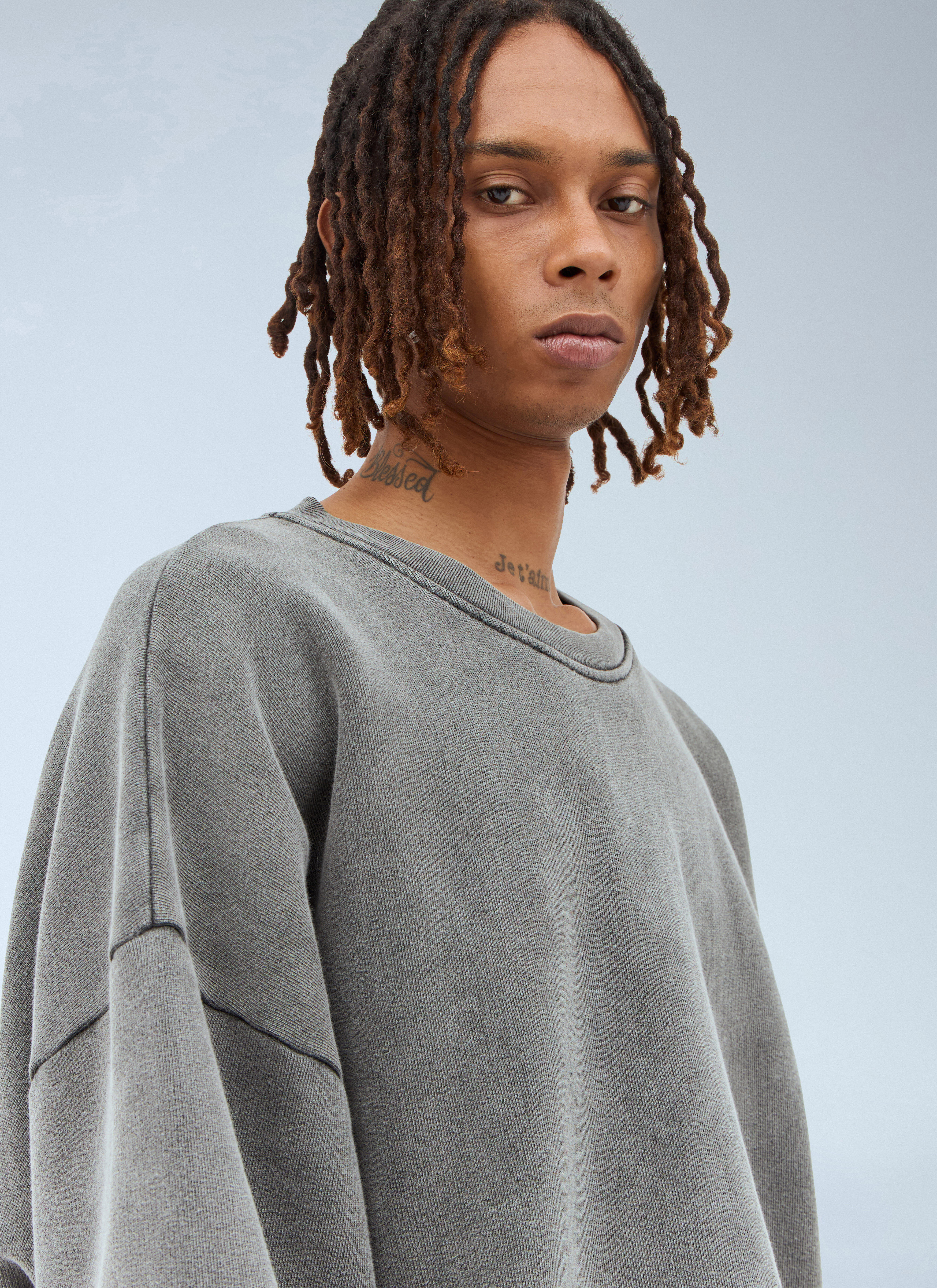 Acne Studios Men's' Logo Patch Sweatshirt in Grey | LN-CC®