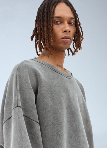 Logo Patch Sweatshirt Acne Studios Logo Patch Sweatshirt Grey acn0357002