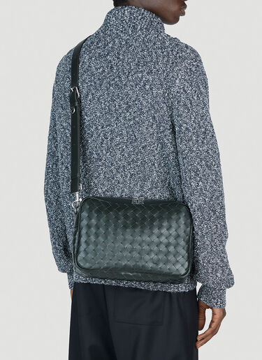 Bottega Veneta Intrecciato Crossbody Bag Dark Green bov0153037