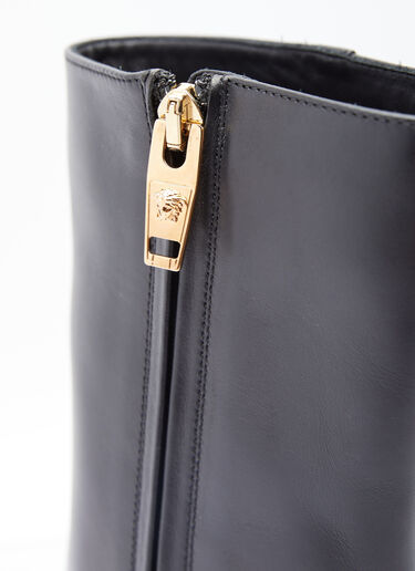 Versace Aevitas Single Platform Leather Boots Black vrs0253029