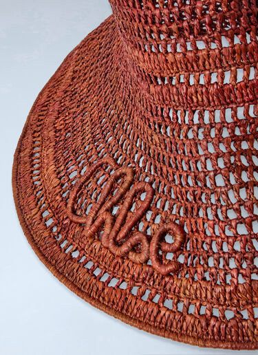Chloé Raffia Capeline Hat Brown chl0265077