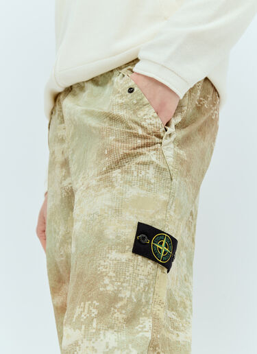 Stone Island Camo Drawstring Pants Green sto0156060