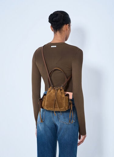 Acne Studios Multipocket Mini Bucket Bag Brown acn0265004