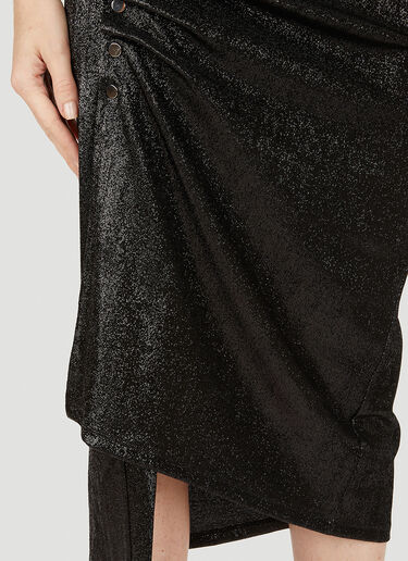 Rabanne Gathered Dress Black pac0251028