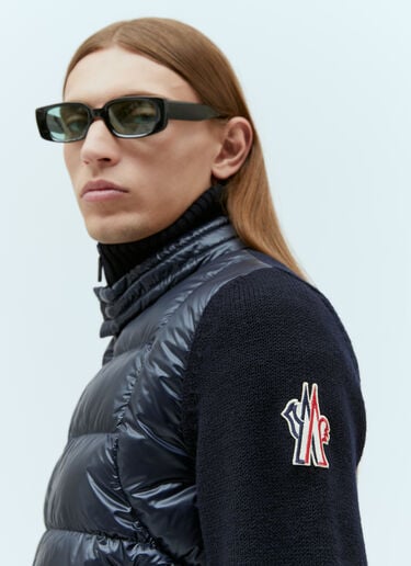 Moncler Grenoble Padded Wool Cardigan Navy mog0153015
