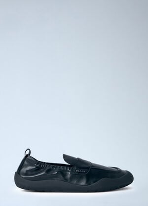 Prada Leather Slip-On Loafers Black pra0166015