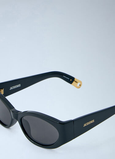 LN-CC® - Jacquemus: Ovalo Sunglasses - Black Jacquemus Ovalo Sunglasses Black jac0365302