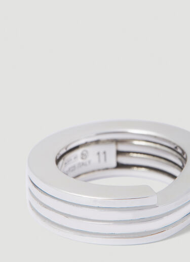 Bottega Veneta Layered Ring Silver bov0153060
