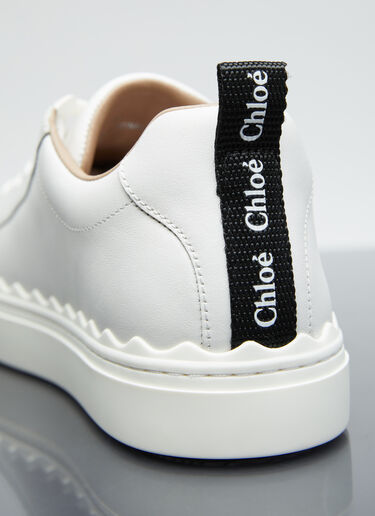 Chloé 로렌 가죽 스니커즈 화이트 chl0255026