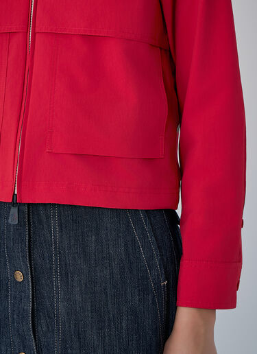 Moncler Grenoble Zip-Up Cotton Jacket Red mog0264007