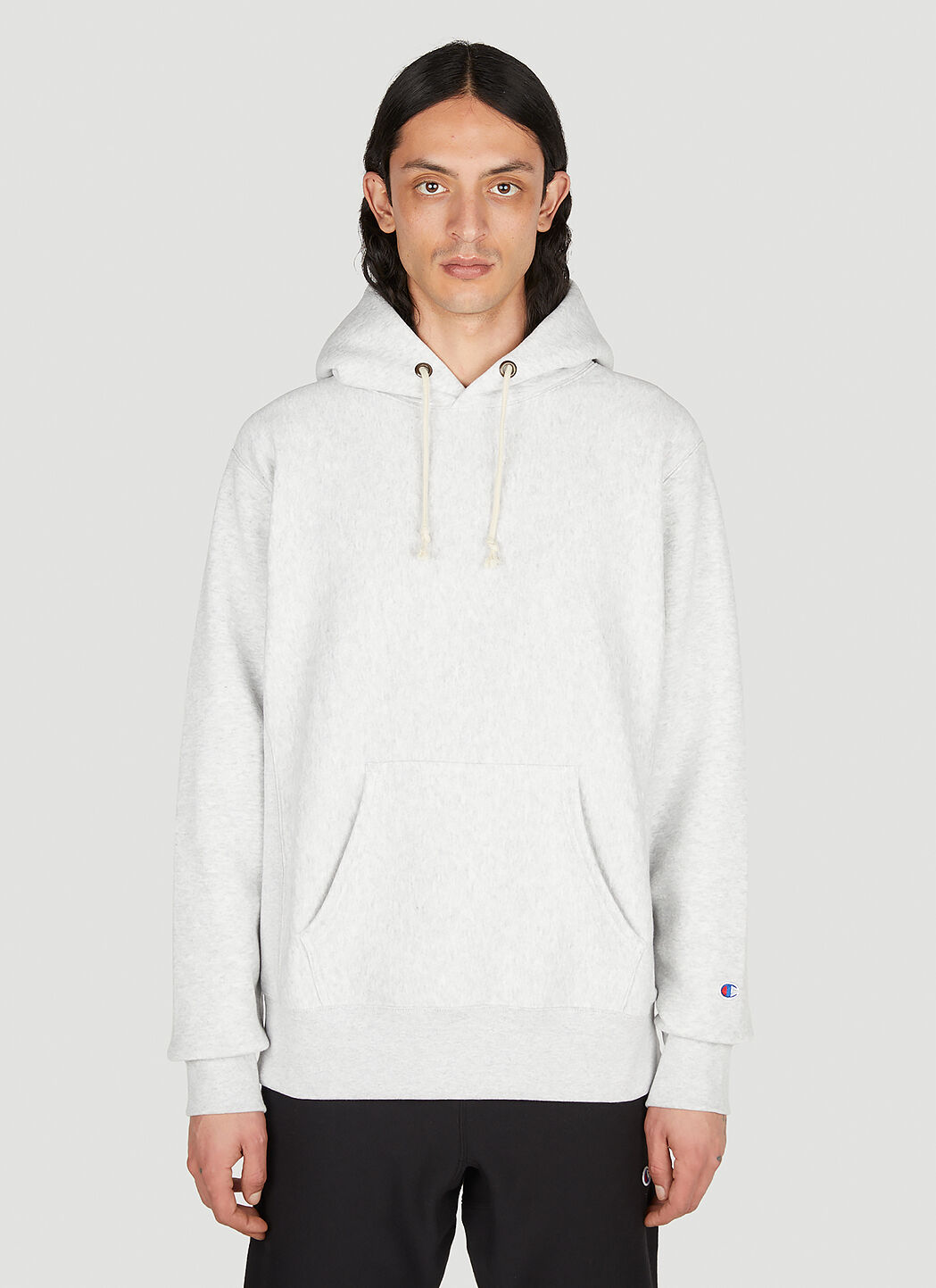 Champion Logo Embroidered Hooded Sweatshirt Cream cha0152021