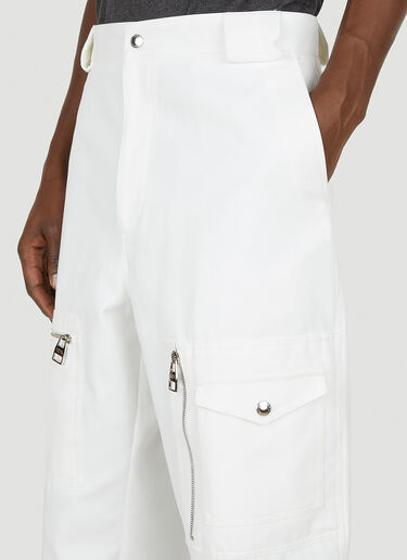 Alexander McQueen Zipped Cargo Pants White amq0148005