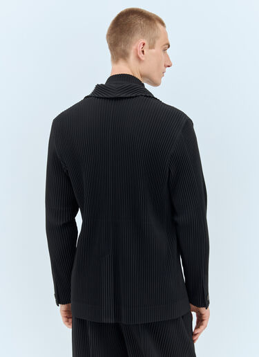 Homme Plissé Issey Miyake 单排扣褶裥休闲外套 黑色 hmp0157020