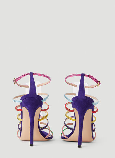 Gianvito Rossi 水晶缀饰高跟凉鞋 紫色 gia0251001
