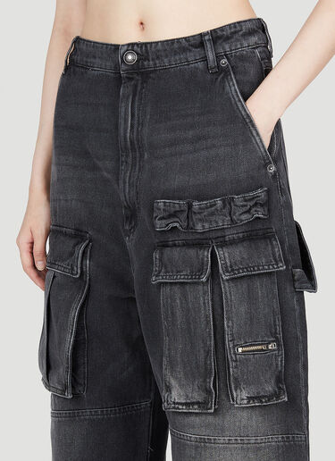 Denim Cargo Pants Sportmax Denim Cargo Pants Black spx0253001