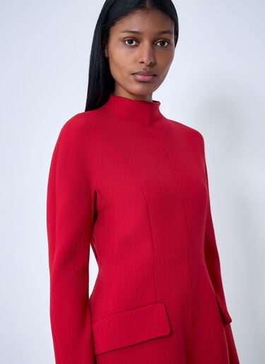 Sportmax Wool-Blend Dress Red spx0263002