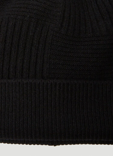 Intreccio Knit Beanie Hat Bottega Veneta Intreccio Knit Beanie Hat Black bov0149023