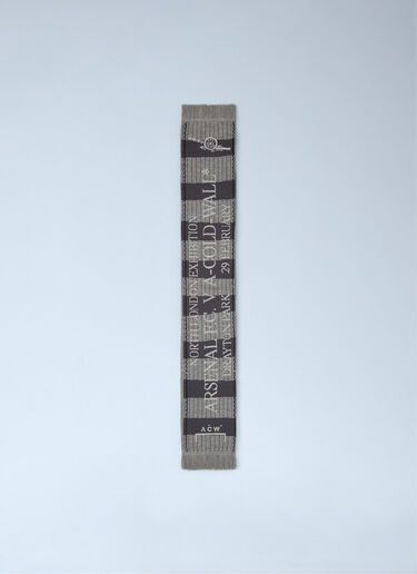Logo Motif Fringe Scarf Arsenal x A-COLD-WALL* Logo Motif Fringe Scarf Grey acw0162022