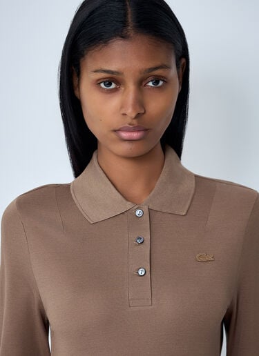 Lacoste Silk Polo Shirt Camel lac0262006