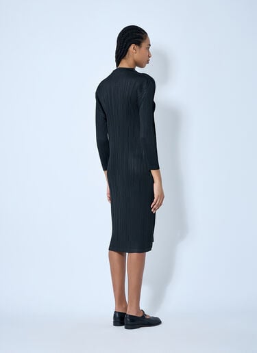 Pleats Please Issey Miyake Pleated Midi Dress Black plp0260001