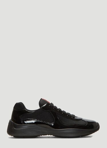 Prada Men's America's Cup Lace-Up Sneakers in Black | LN-CC®