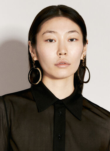 Crepe Jersey Shirt Saint Laurent Crepe Jersey Shirt Black sla0255008