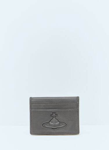 Vivienne Westwood 凹纹徽标双折钱包  黑色 vvw0157008