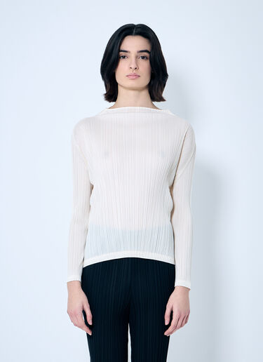 Pleats Please Issey Miyake Pleated Top White plp0259014