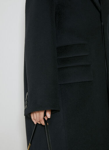 Wool Tailored Maxi Coat Saint Laurent Wool Tailored Maxi Coat Black sla0253002