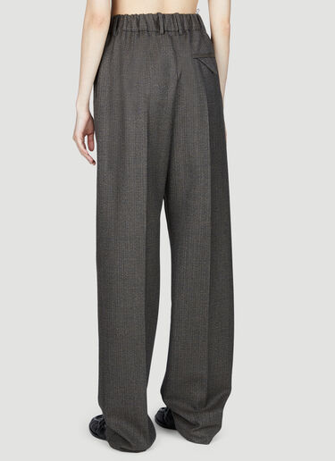 Bottega Veneta Houndstooth Wool Pants Brown bov0255105