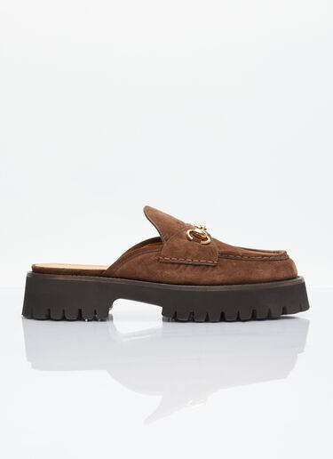 Gucci Horsebit Mules Brown guc0254029