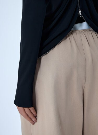 Alexander Wang Zip-Front Collared Top Black awg0263005