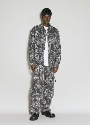 Han Kjøbenhavn Camo Printed Utility Shirt Grey han0154002