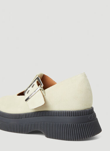 GANNI Mary Jane Creeper Loafers Beige gan0247045