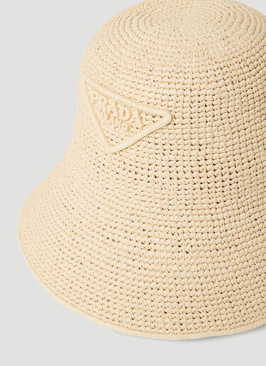 Rafia Bucket Hat Prada Rafia Bucket Hat Natural pra0252030