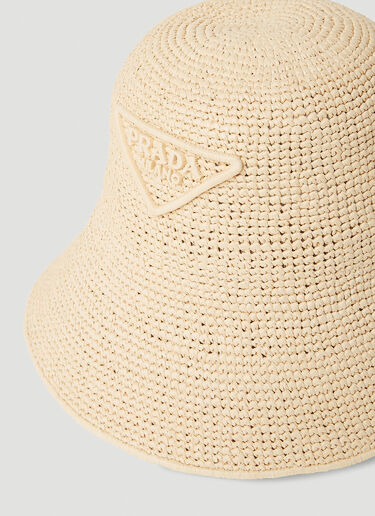 Prada Rafia Bucket Hat Natural pra0252030