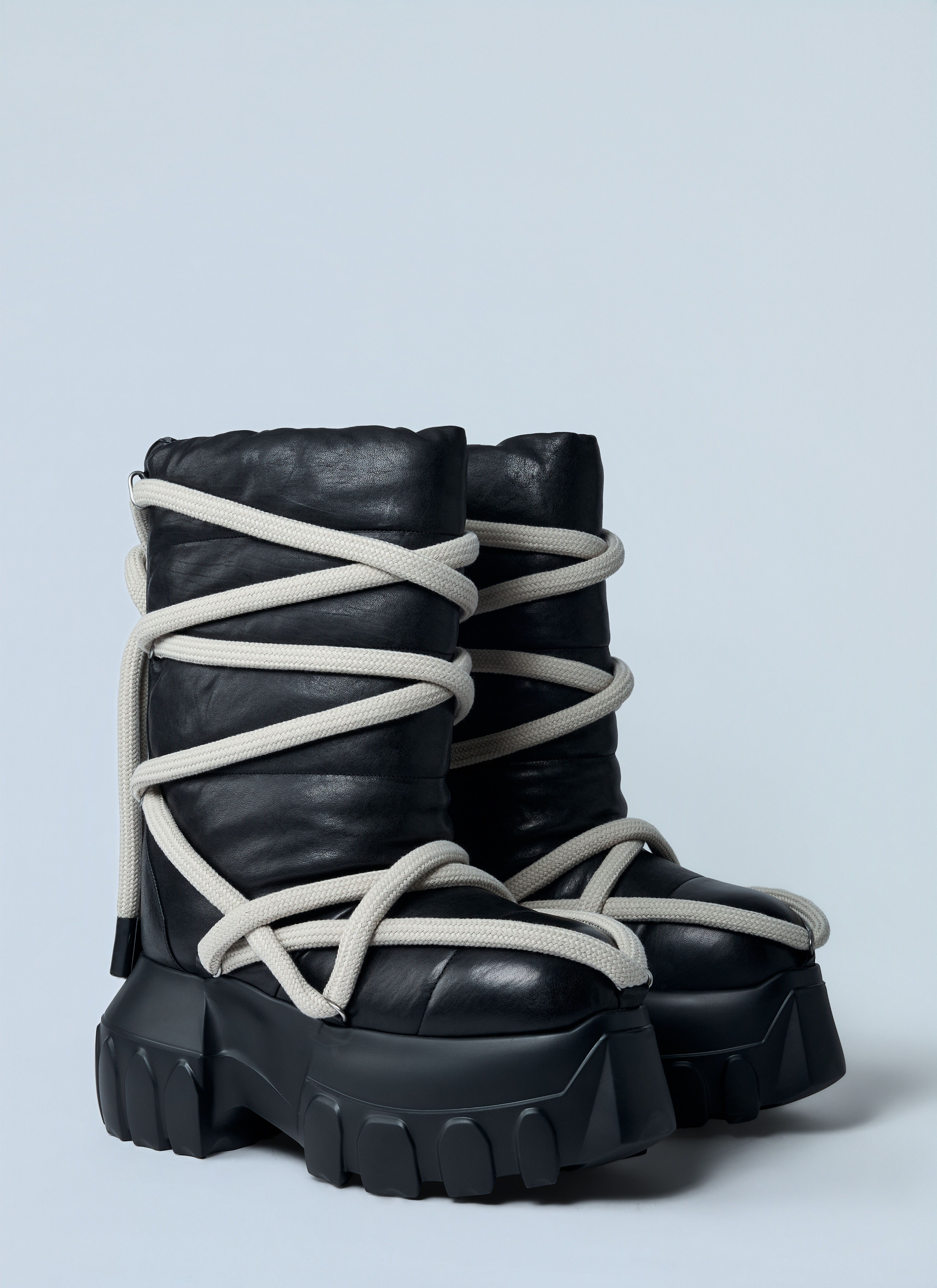 Rick Owens Men's' Lunar Mega Tractor Boots in Black | LN-CC®