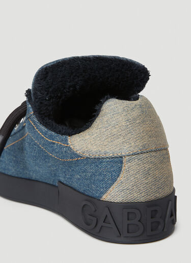 Dolce & Gabbana Patch Denim Sneakers Blue dol0152012